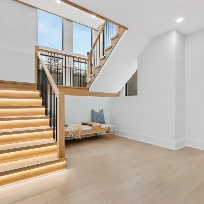 Staircase in Jrue Holiday’s Newton Home