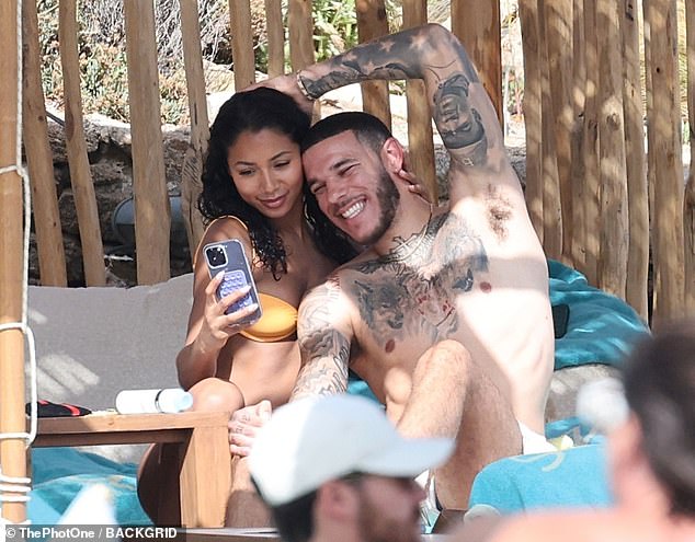 Lonzo Ball was seen kicking back and relaxing in the sun with stunning girlfriend Ally Rossel while on vacation in Mykonos