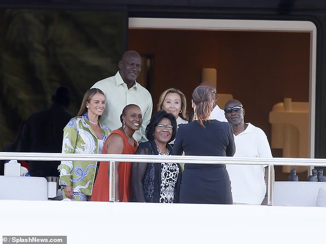 The group posed for a quick family photo before Jordan and Prieto disembarked from the boat