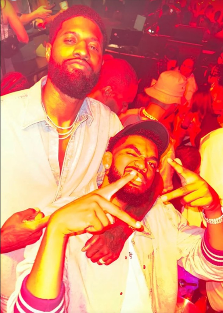 Paul George and Karl Anthony-Towns in Las Vegas.