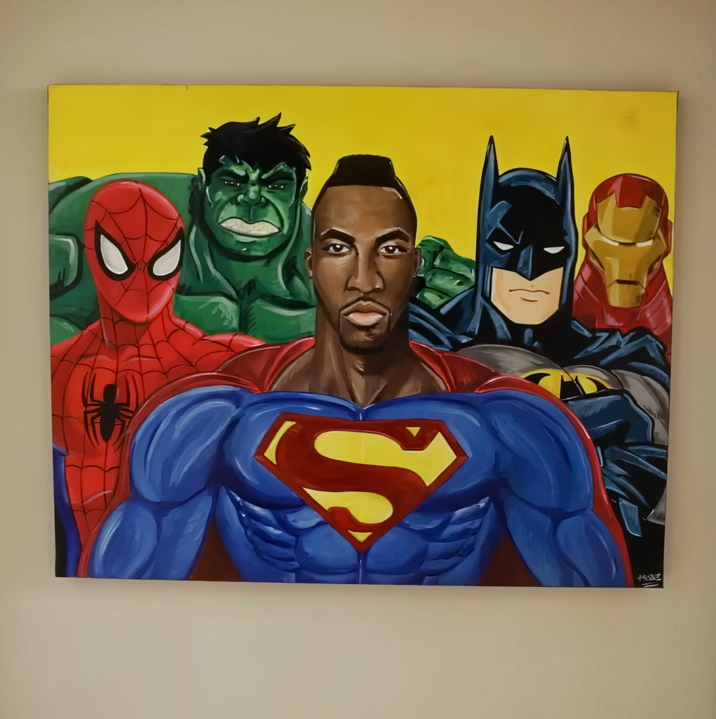 Cartoon Potrait in Dwight Howard's GA Home