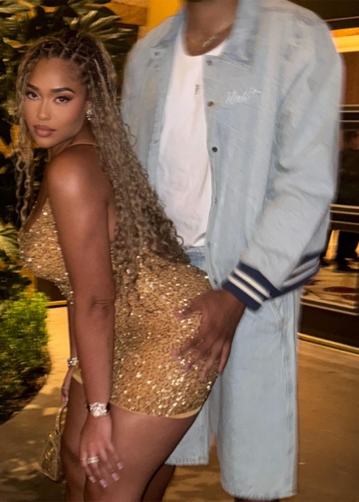 Karl-Anthony Towns, and his girlfriend Jordyn Woods in Las Vegas.