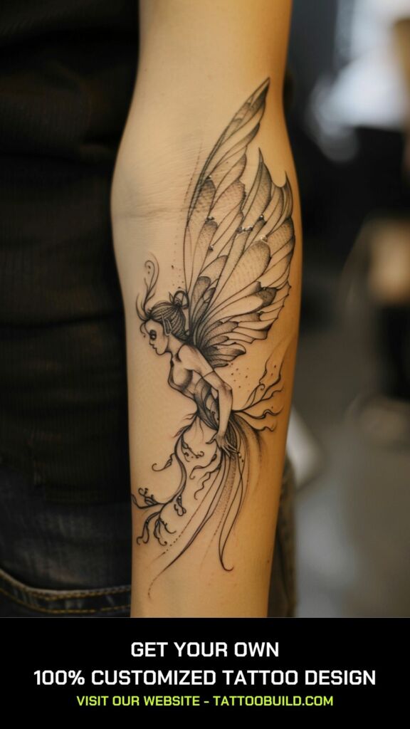 fairy wing tattoo design idea