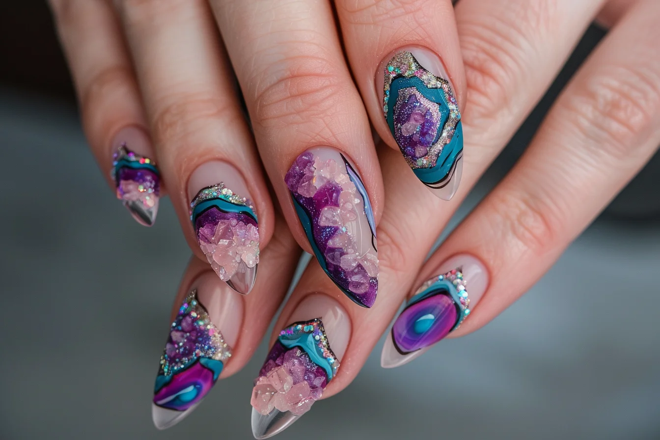 26 Gorgeous Geode Nail Art Designs To Gem Up Your Nails