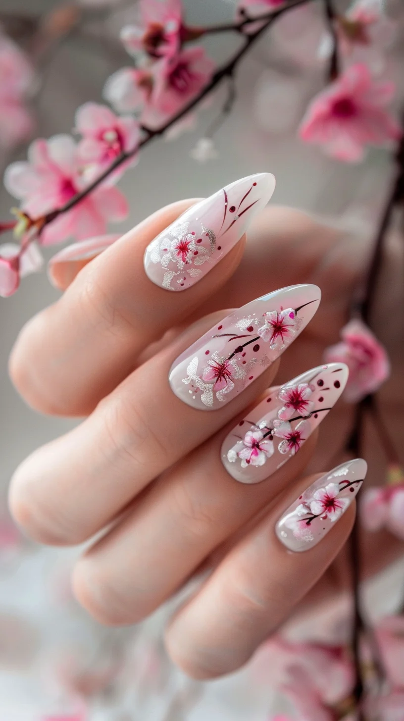 Each nail features a white base with a hint of gradient at the tips, reminiscent of freshly fallen snow