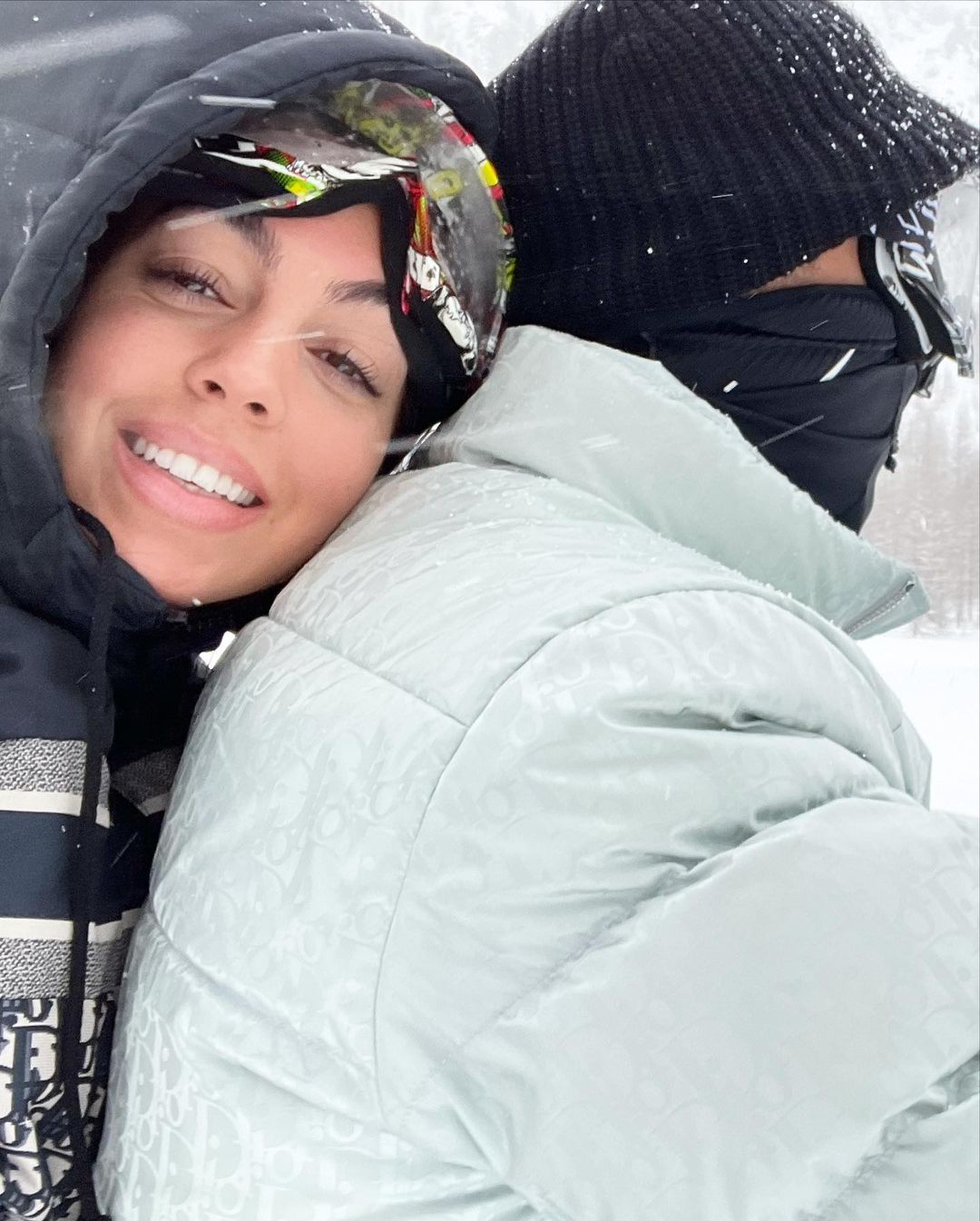 Georgina Rodriguez pictured with partner Cristiano Ronaldo