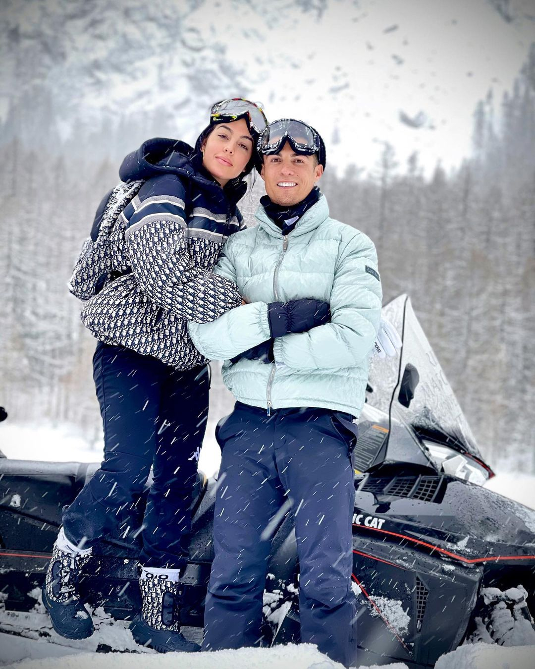 Cristiano Ronaldo spent his 36th birthday playing in the snow with partner Georgina Rodriguez