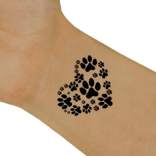 Temporary Paw Print Tattoo Designs