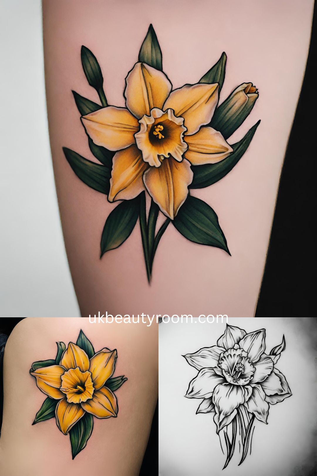 March: Daffodil - flower tattoo ideas