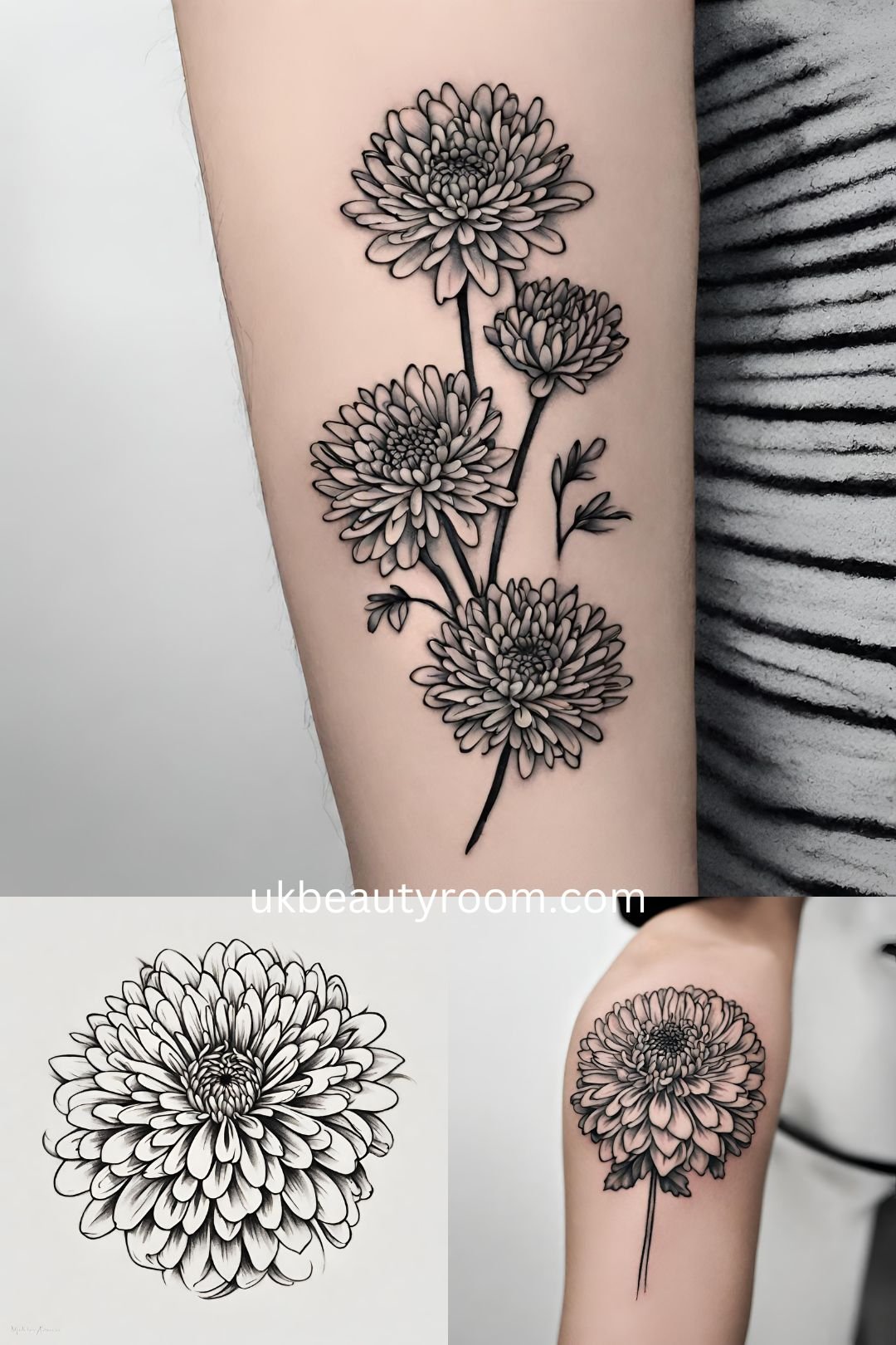 November: Chrysanthemum - flower tattoo ideas