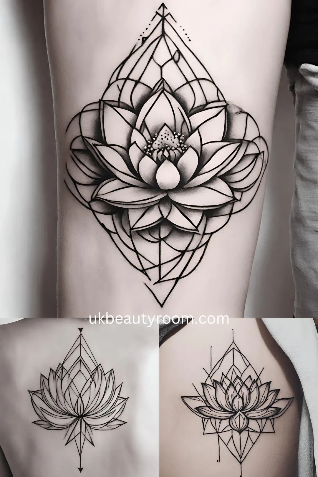 geometric lotus flower