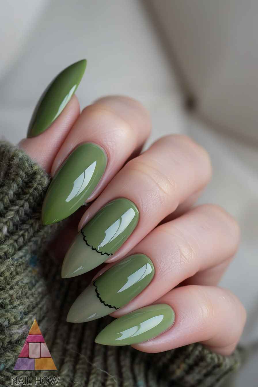 green nail design 20 https://nailhow.com/green-nail-designs/