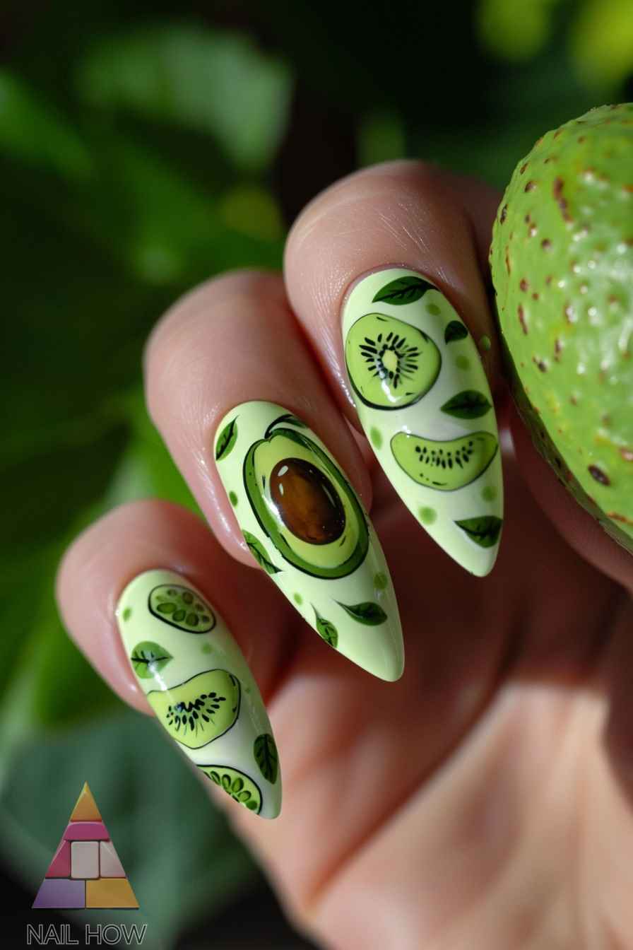 green nail design 7 https://nailhow.com/green-nail-designs/