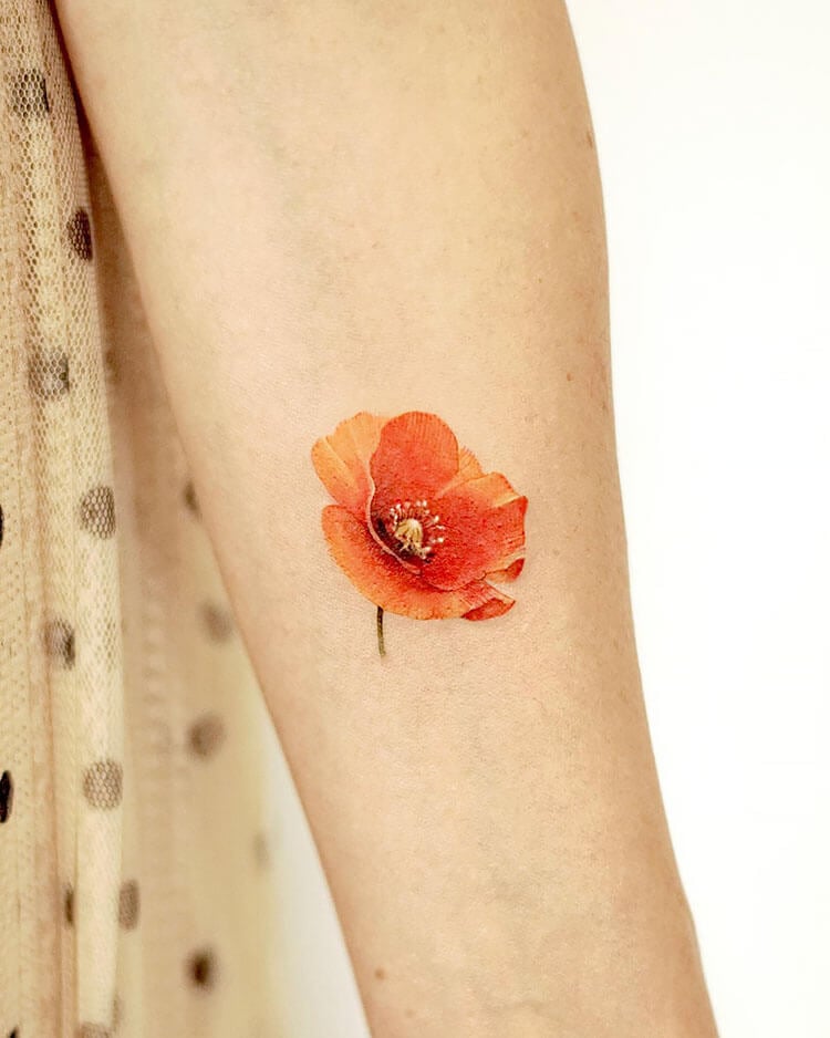 Poppy Petals Tattoo