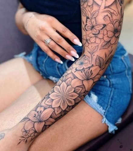 Floral Sleeve Tattoos for Women 2024: Discover Unique and Colorful Designs for Your Next Tattoo