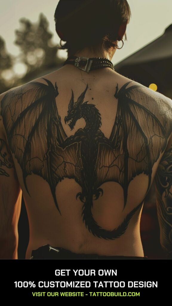 dragon wing tattoo design