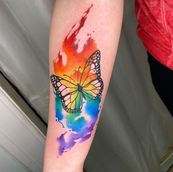 Explore 25 Unique Watercolor Butterfly Tattoo Ideas for 2024: Stunning Designs for Women &#8211; Arm, Back, and Hand Styles