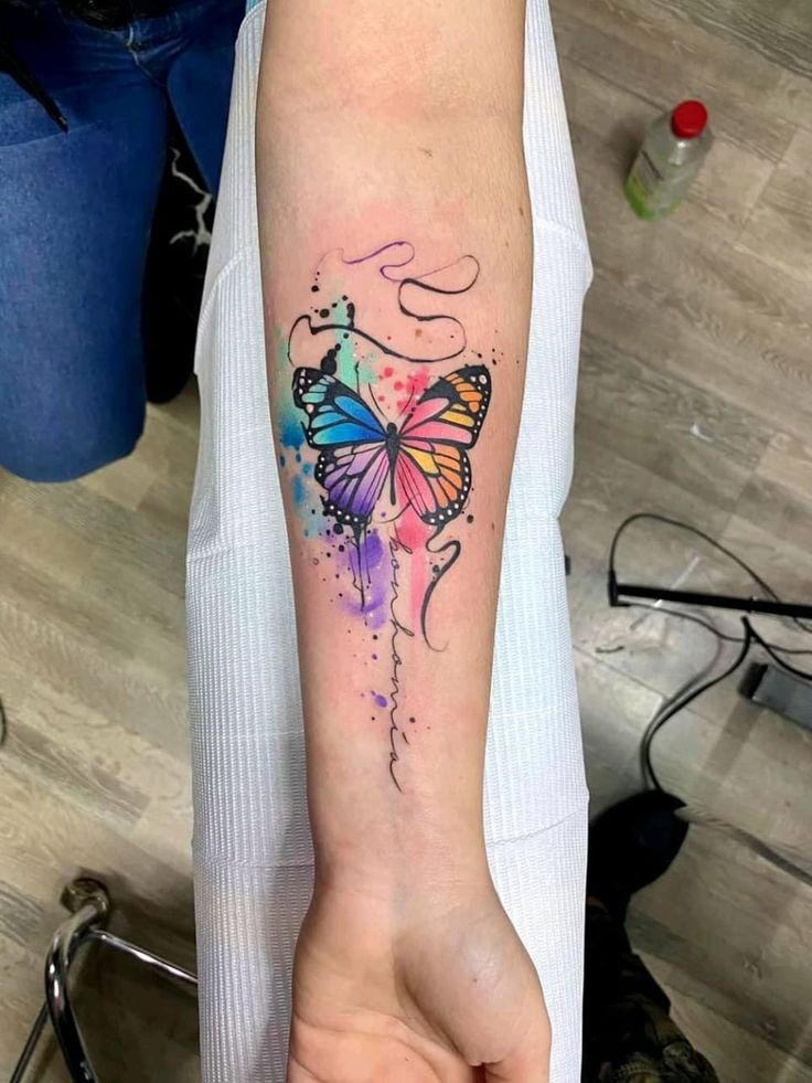 Explore 25 Unique Watercolor Butterfly Tattoo Ideas for 2024: Stunning Designs for Women &#8211; Arm, Back, and Hand Styles