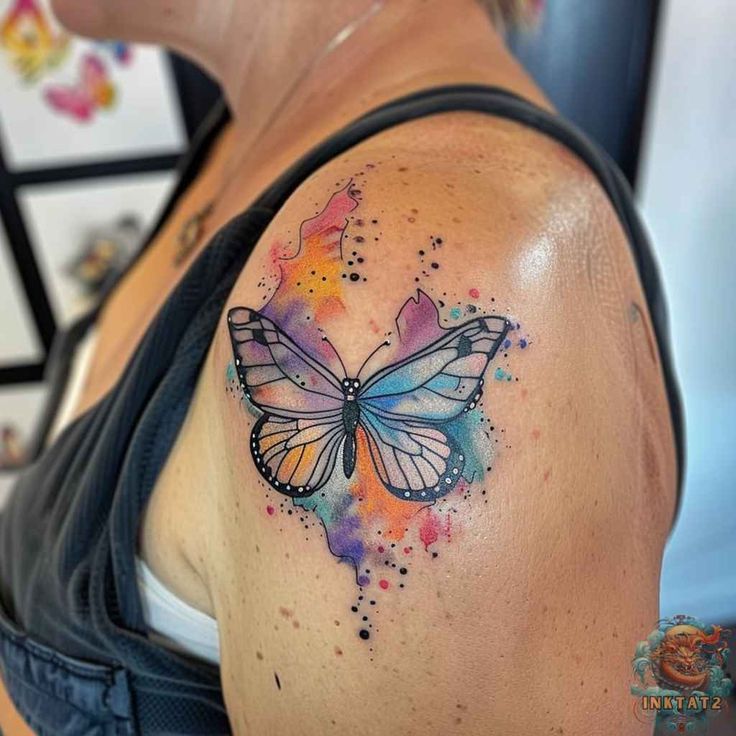 Explore 25 Unique Watercolor Butterfly Tattoo Ideas for 2024: Stunning Designs for Women &#8211; Arm, Back, and Hand Styles