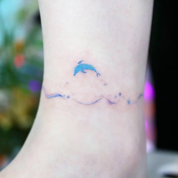 Dolphin Ankle Tattoo