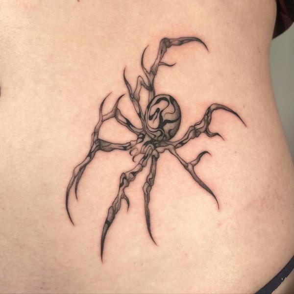 cyber sigilism spider tattoo