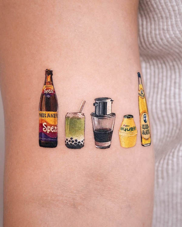 Beverage tattoo by