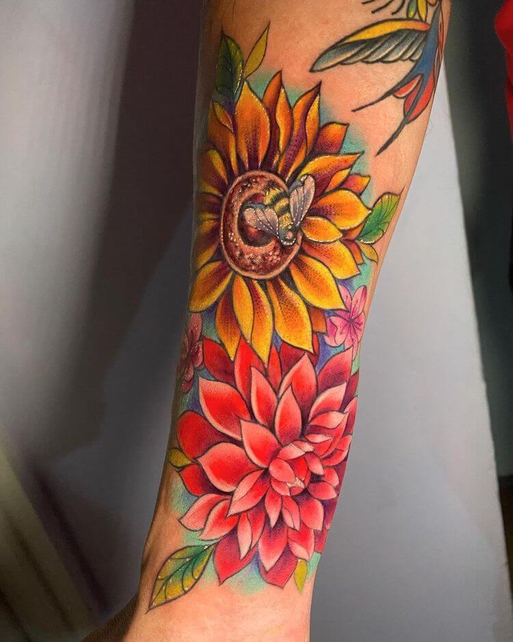 Sunflower Tattoo Sleeve