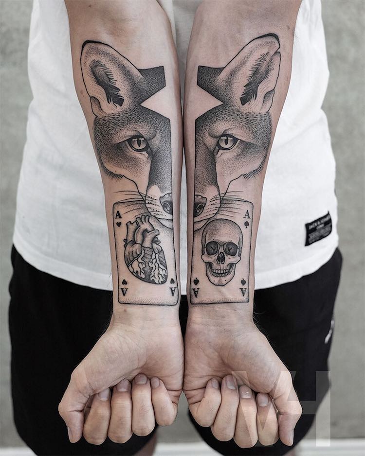 Symmetrical Tattoos by Valentin Hirsch