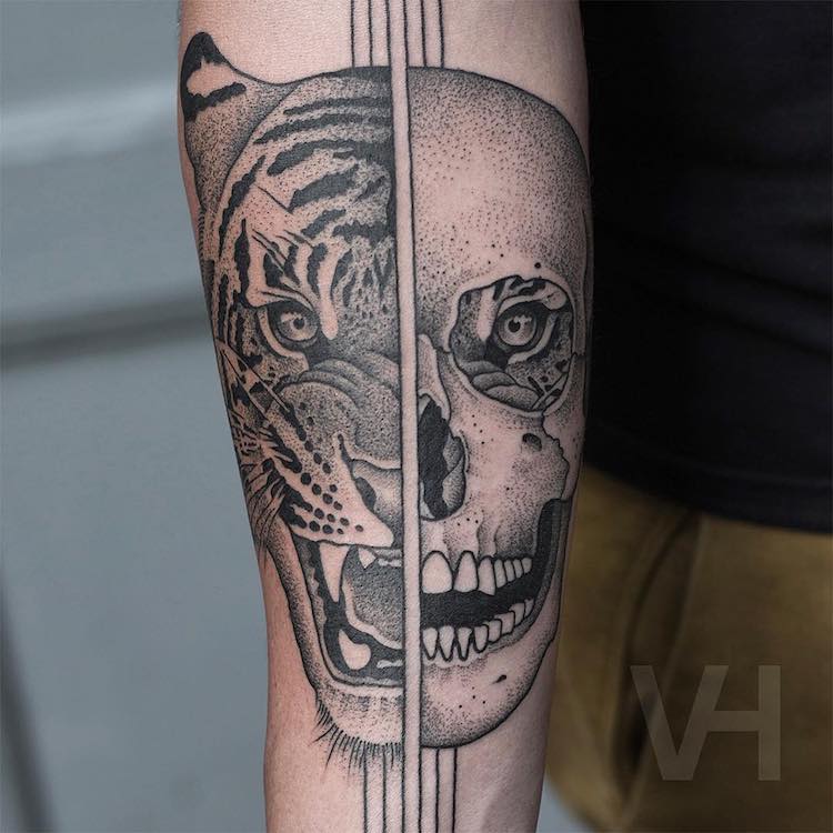 Symmetrical Tattoos by Valentin Hirsch